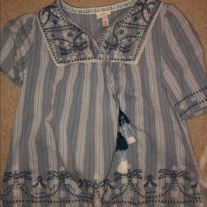 Cute Embroidered Summer Blouse